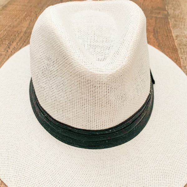 No Brand White Paper Hat With Black Belt Cheap