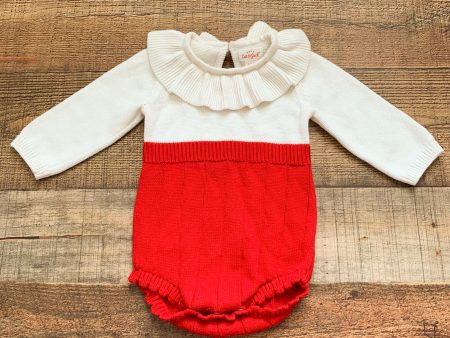 Baby Cat & Jack White Red Sweater Romper- Size 3-6M Online Hot Sale