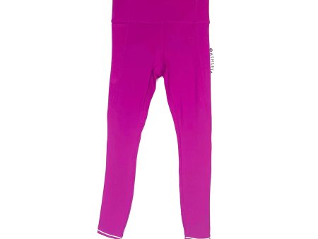 Athleta Magenta Run Free 7 8 Tight Ankle Reflector Stripe NWT- Size XXS (Inseam 21 ) on Sale