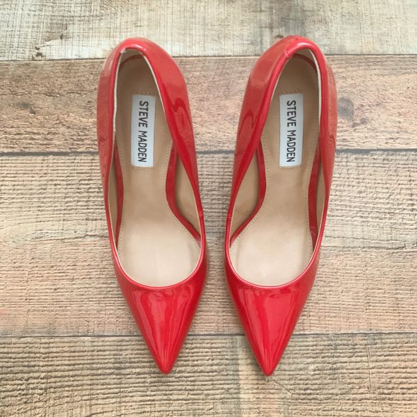 Steve Madden Red Patent Leather Heels- Size 7 (Great Condition) Supply