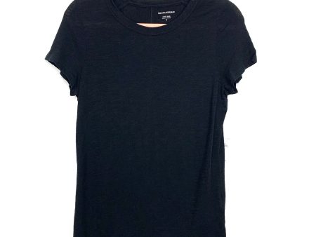 Banana Republic Black Cozy Slub Round Neck Tee NWT- Size M Online Sale