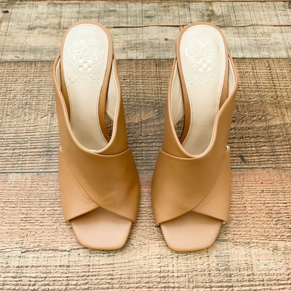 Vince Camuto Latte Slip On Peep Hole Heels- Size 7 Online Sale