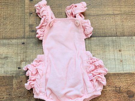 Ruffle Butts Pink Corduroy Romper- Size 0-3M For Sale