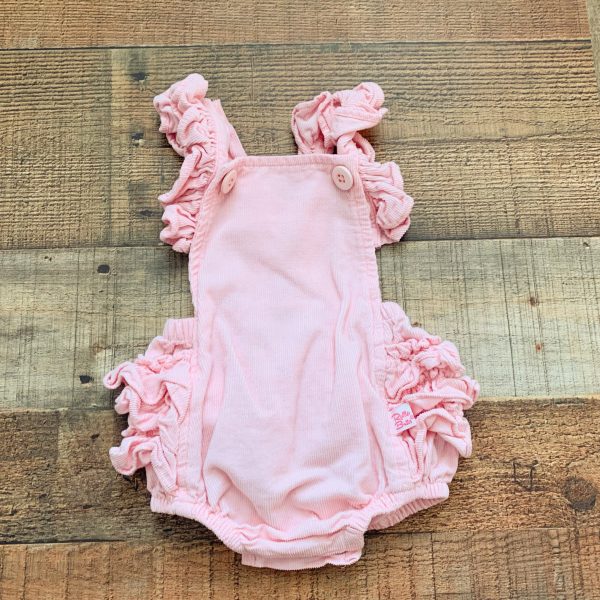 Ruffle Butts Pink Corduroy Romper- Size 0-3M For Sale