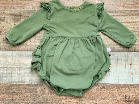 Ruffle Butts Army Green Bubble Romper- Size 0-3M Online