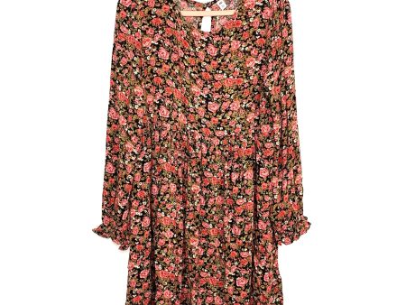 BP Black Floral Print Dress- Size L Hot on Sale