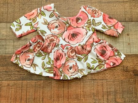 Made by Molly Floral Print Peplum Dress- Size 0-3M Discount