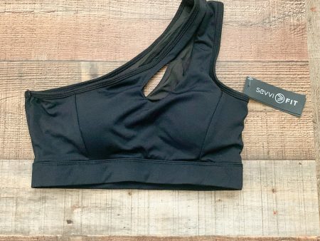 Savvi Fit Black Ledge One Shoulder Padded Sports Bra NWT- Size S Fashion