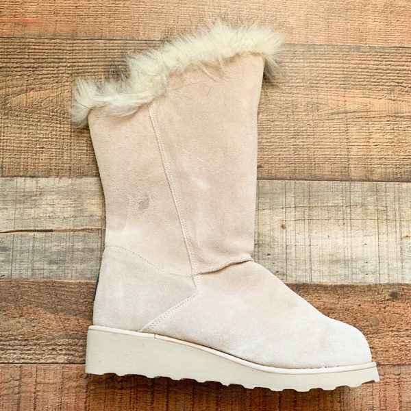 Bearpaw Tan Platform Faux Fur Boots- Size 9 (see notes) Online Hot Sale