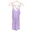 CY Fashion Lilac Front Cross Drawstring Waist Romper- Size S Fashion