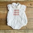 Dondolo White Pink Smocked Bubble Romper- Size 3M Supply