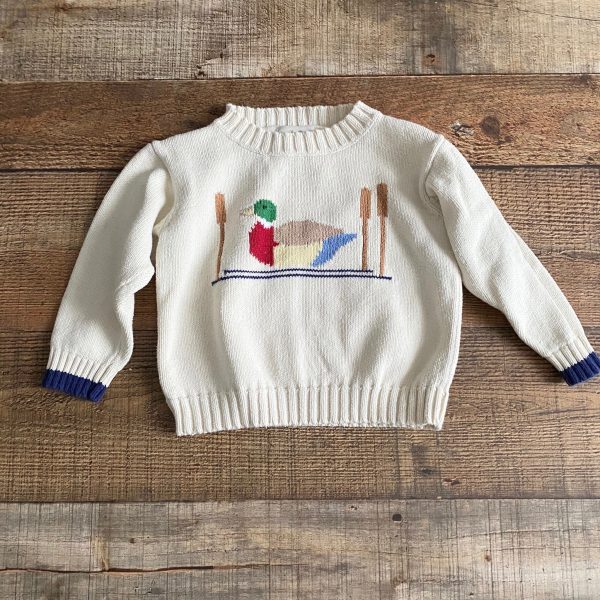 The Beaufort Bonnet Company Cream Duck Sweater- Size 2T Online