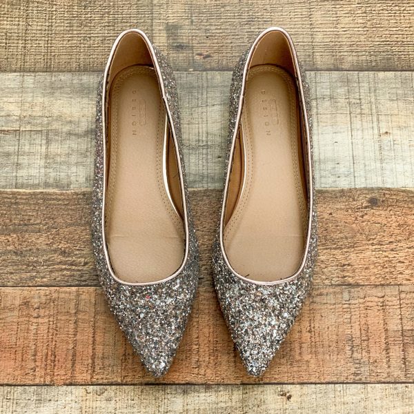 Asos Design Glitter Flats- Size 6 For Sale