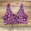 Fabletics Purple Animal Print Padded Sports Bra- Size ~M (See Notes) Online Hot Sale