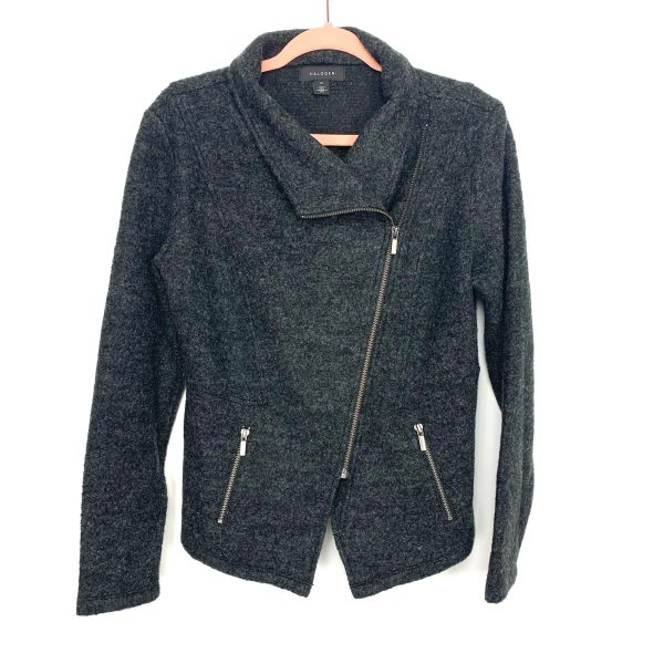 Halogen Grey Wool Blend Zip Up Jacket- Size M Hot on Sale