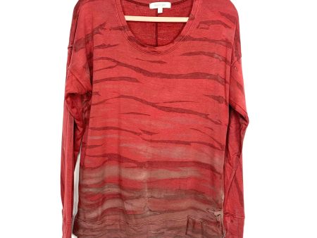 River + Sky Red Animal Print Top- Size S Online Hot Sale