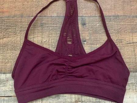 Pink by Victoria Secret Wine Mesh Back Sports Bra- Size XS Online now