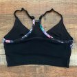 Fabletics Black Floral Print Back Mesh Padded Sports Bra- Size ~S M (we have matching leggings) on Sale