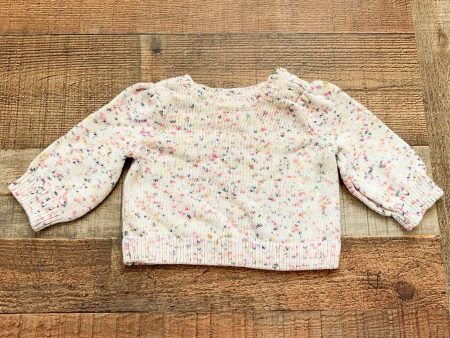 Baby Gap Cream Multicolor Confetti Sweater- Size 3-6M For Sale