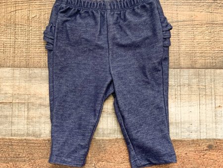 Old Navy Denim Ruffle Bottom Leggings- Size 0-3M Online now