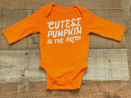 Old Navy Cutust Pumpkin in the Patch Onesie- Size 0-3M Online now