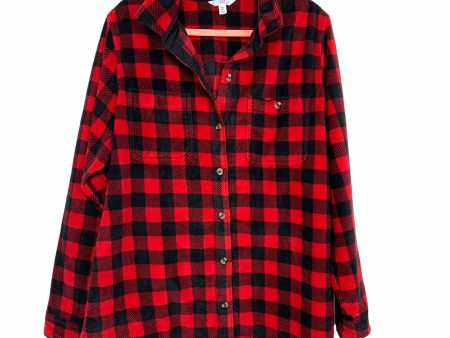 Time and Tru Buffalo Plaid Flannel Button Up- Size XXL For Sale