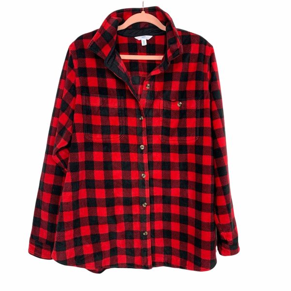 Time and Tru Buffalo Plaid Flannel Button Up- Size XXL For Sale