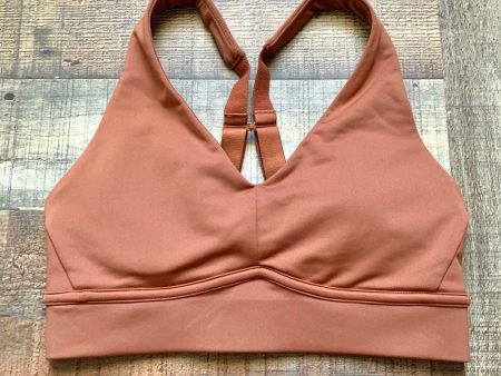 Fabletics Burnt Orange Adjustable Racerback Padded Sports Bra- Size S Online now