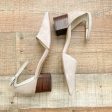 Sole Society Taupe Katrina Ankle Wrap Stacked Heel Pump Shoes- Size 9 For Cheap