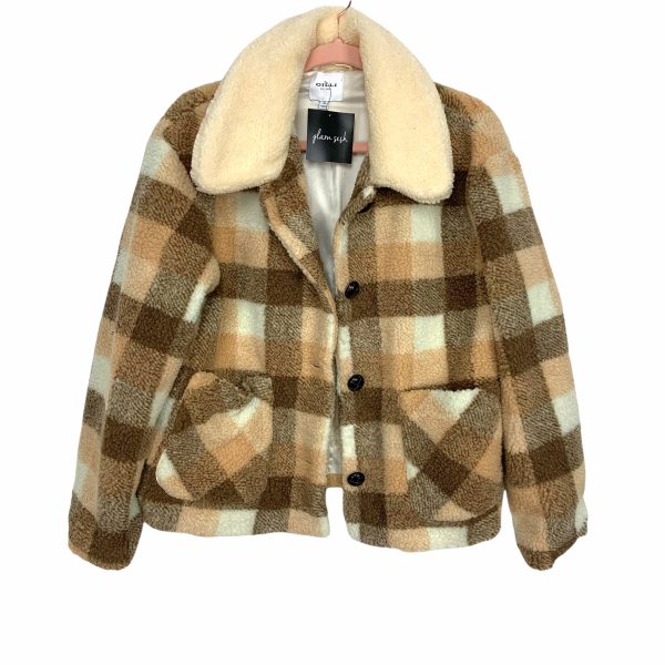 Gilli Plaid Teddy Jacket NWT- Size S Fashion