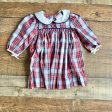 Shrimp and Grits Kids Red Plaid Collared Dress- Size 12M (see notes) Discount