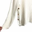 Scoop Cream Turtleneck Side Gold Button Detail Sweater NWT- Size XL Online