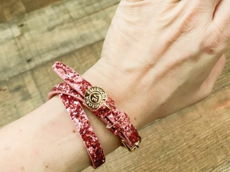 Victoria Emerson Pink Sequin Double Wrap Bracelet on Sale