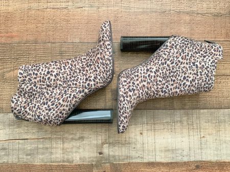 Qupid Animal Print Suede Back Zipper Booties- Size 8.5 Online Sale