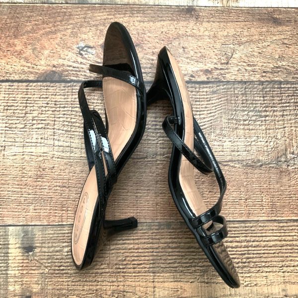 Scoop Black Shiny Heels- Size 8.5 (Brand New Condition) Online