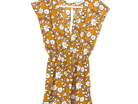 Impressions Mustard Floral Print Romper- Size M Supply