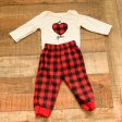 Cutie Pie Gingham I Love You Pant Set- Size 3-6M Online