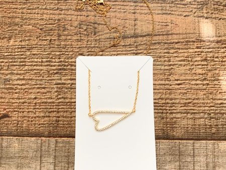 The Styled Collection Pave Amour Heart Necklace Online