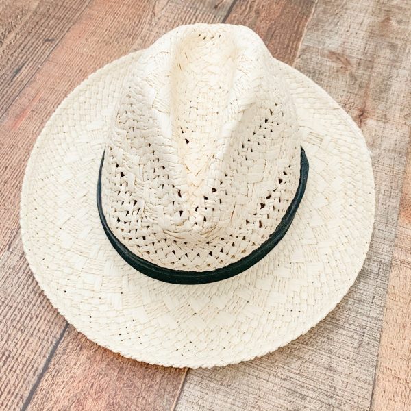 Macchia Di Ruggine Paper Straw Hat With Black Belt Online Hot Sale