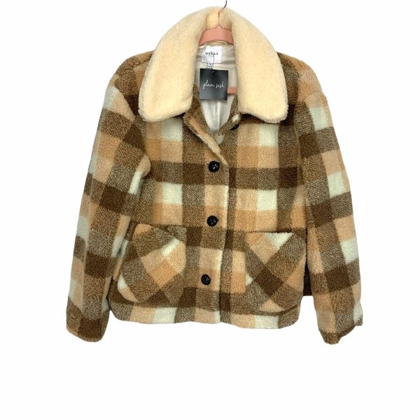 Gilli Plaid Teddy Jacket NWT- Size S Fashion