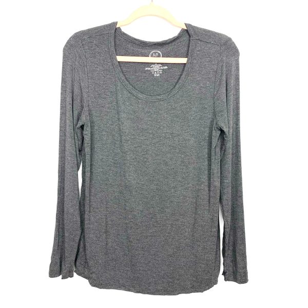 24 7 Maurices Grey Heathered Top- Size M Online now