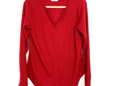 24 7 Maurices Red Waffle Knit Top- Size M Supply