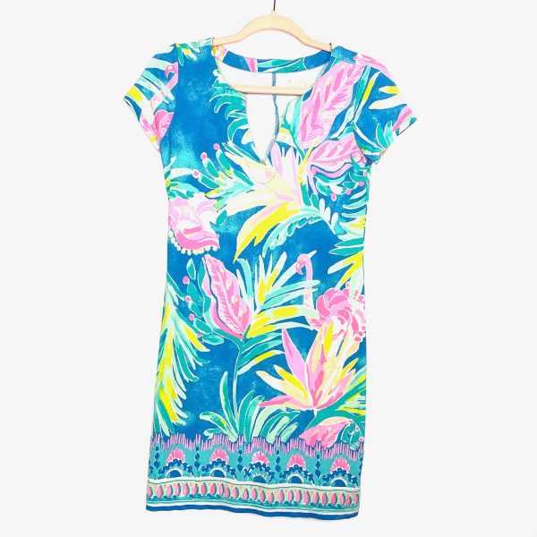 Lilly Pulitzer Light Blue Floral Print Dress- Size XS Cheap