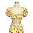 Forever 21 Yellow Floral Print Cut Out Dress NWT- Size S For Cheap