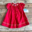 Collection Bebe Red Corduroy Smocked Stocking Dress NWT- Size 12M Sale