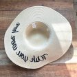 No Brand  Wish You Were Here  Wide Brim Paper Hat Fashion