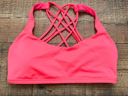 Lululemon Bright Coral Padded Sports Bra- Size 8 Sale