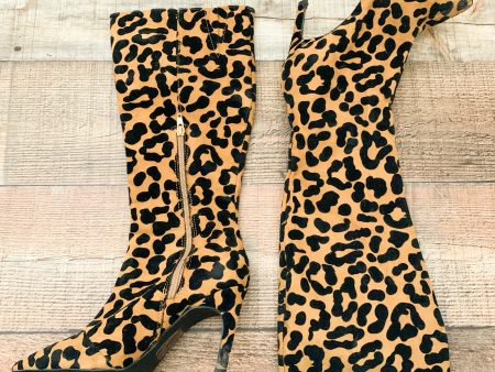 Qupid Animal Print Knee High Heel Boots- Size 6.5 Online Sale