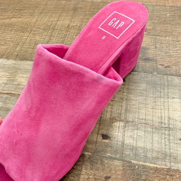 Gap Pink Suede Like Block Mules- Size 8 (See Notes) Discount