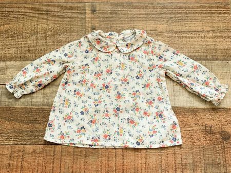 Ralph Lauren Cream Floral Print Top- Size 3M Online now